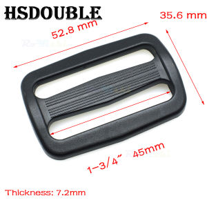 10 Pcs/Pack 15-50mm Webbing Plastic Curve Slider Tri-Glide Adjust Tri-ring Buckles Backpack Straps Black