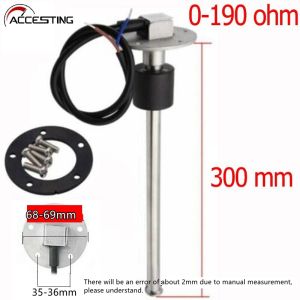 【100mm-500mm Fuel/Water Level Sensor】0~190OHM 5 Holes Fuel Level Sensor Marine Boat Water Level Gauge Sensor Tank Fuel Gauge Sensor for Boat Truck Camper Fit Fuel Water Gauge For Fuel Gauge and Water Pole Gauge