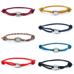 Stylish Grade A 3mm Milan Rope Bracelet Men Women Silvery Shell Handmade Macrame Adjustable Braclet Couple Camping Hand Jewelry