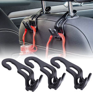 1/2Pcs Foldable Car Hooks Multi-function Cars Seat Headrest Hooks Rear Seat Storage Clips Auto Interior Storage Accessories