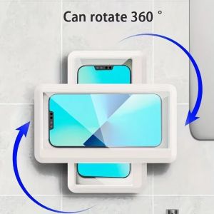 360° Rotation Can Be Touched Shower Phone Case Waterproof Anti-fog Mobile Phone Case for Bathroom Shower Phone Holder