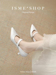 Elegant French Pointed Toe Mary Jane Womens Shoes Buckle Strap Fashionable Low Cut High Heel Single Shoes Ultra-Fine Heel