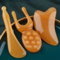 1set Facial Massage Tools  Imitation Sheeps Horn Gua Sha Board Tensile Rod Resin Face Pulling Meridian Massage Stick for Deep. 