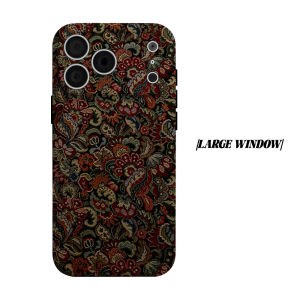 Vintage Floral Tapestry Phone Case for iPhone 18 17 16 15 14 13 12 11 Air Pro Max Plus Double-layer Cover