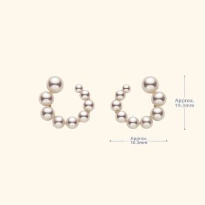 Helas | Pearl Arc-shaped Earrings 14K Gold Light Track