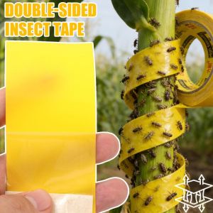 Yellow Sticky Tape Double-Sided Self-Adhesive Insect-Repellent Tape For Outdoor Pest Control in Landscaping and Nursery Stock