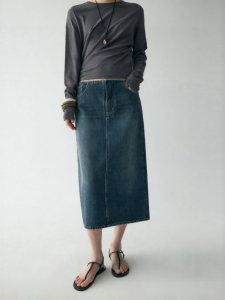 INSIS FEMME | Cotton Classic Straight Midi Skirt