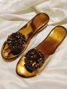 Borlas Women Flat Sandals Round Toe Leather Handmade Comfortable for Daily Use Casual Bronze