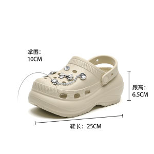 รองเท้าแตะส้นหนาสำหรับผู้หญิงในช่วงฤดูร้อนปี 2025 รองเท้าแตะชายหาดแบบลำลอง พื้นยางกันลื่น รองเท้าแตะแบบสวมหัวแบบลำลอง