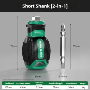 BAOLIAN | BAOLIAN Short Handle Screwdriver Slotted/phillips Mini Screwdriver Industrial Grade with Magnetic Screwdriver Head