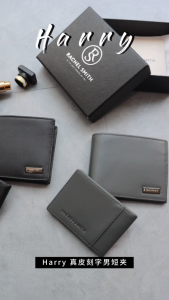 RACHEL SMITH Harry Men Wallet Genuine Leather With Coin Compartment (Customize Laser Engraving)