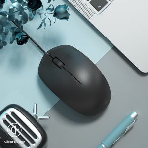B.O.W | Silent Ergonomic Mouse USB Pink