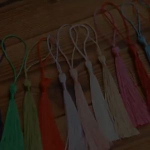 Dây Tua Rua Trang Trí Dài 13cm Gắn Đèn Lồng Vải May Mắn Tài Lộc Treo Cành Đào Mai Trang Trí Tết