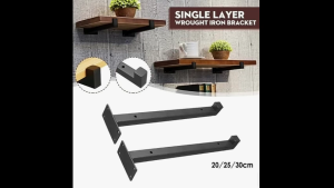 Table Shelf Bracket 2pcs Wrought Iron Floating Board Bracket Wall Mount Support Board Scaffold
