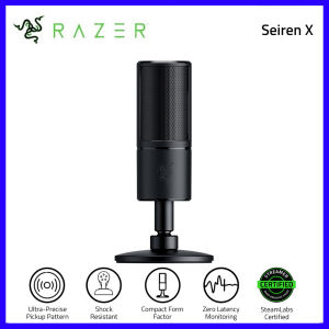 Razereiren X USB ไมโครโฟนสตรีมมิ่งในตัวโครงกันกระแทกซูเปอร์คาร์ดิโอแคปซูลคอนเดนเซอร์25มม. USB ปลั๊กแอนด์เพลย์สำหรับพีซี