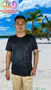 Ao thun nam ép vân sporst vải thun lạnh tay ngắn co giãn mặc nhà  thể thao mỏng nhẹ thoáng mát