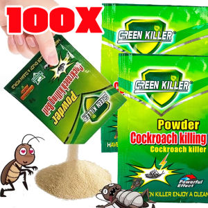 50/100 ชิ้น เหยื่อกำจัดแมลงสาบ / กับดักแมลงสาบ / เหยื่อกำจัดแมลง Gintrap ปลอดสารพิษต่อสิ่งแวดล้อมสำหรับบ้าน / เหยื่อกำจัดแมลงชนิดผงที่มีประสิทธิภาพ