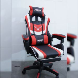 Vusign Gaming Chair / Kursi Gaming Kursi Main Game Komputer Kualitas Premium Double Pillow Sandaran Kaki Teleskopik E4927