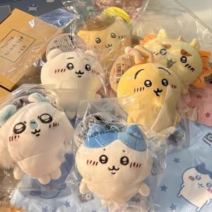 10CM Chiikawa Pajama Plush Pendant Keychain Cartoon Usagi Hachiware Usachi Doll Pendant Keychains Chiikawa Plush Doll Toys Gifts