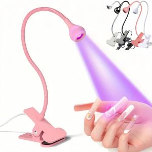 Professional Gel Nail Dryer Lamp 3W Flexible Gooseneck LED Nail Light for Quick Drying and Polish Curing