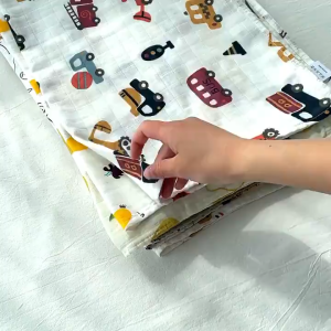 ผ้าอ้อมD007 สองชั้น 60*60cm ผูกคอ เช็ดปาก พาดบ่า 👶❤ สินค้าพร้อมจัดส่ง