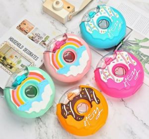 กระติกน้ํา กระติกน้ําโดนัท กระติกน้ําสําหรับเด็ก กระติกน้ําโดนัท380ml กระติกน้ําพร้อมสายสะพาย สามารถปรับสายได้