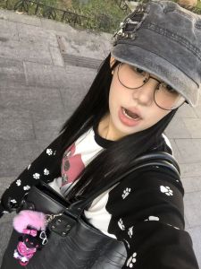 Pink Leopard Print Basekiini Camouflage Collaboration Bag Charm Small Nose Gag Hawaiian KT Bag Pendant Accessory