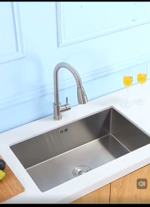 Singki Dapur Nano Sinki 304 Stainless Steel Kitchen Sink Topmount Undermount Single Bowl Double Bowl Extra Thick Panel Sink Bowl