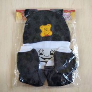 set topi bayi+sartaki bahan tebal