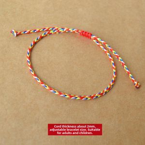 Colorful String Bracelet Woven Five Colors Rope for Men And Women Adult Childrens Jewelry Accessory May Festival Hand Cord