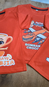 Baju Kaos Anak Laki-Laki Kemerdekaan Indonesia 17 Agustus Lengan Pendek Usia 1 - 10 Tahun Murah - Hypelane Kids