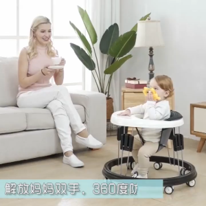 Xe tròn tập đi kèm bàn ăn dặm cho bé Điều chỉnh được độ cao Gấp gọn XTTD02