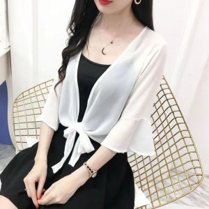 Chiffon Small Shawl Coat: A Lightweight Cardigan Design for Summer 2023