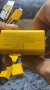 Bộ sạc 120W 4 cổng 2 USB và 2 Type C + dây sạc bọc dù 4 in 1 65W sạc nhanh an toàn