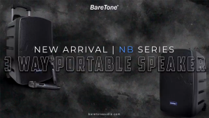 Baretone MAX-12NB 12" Portable Speaker Bluetooth with Two UHF Wireless Microphone (MAX12NB)