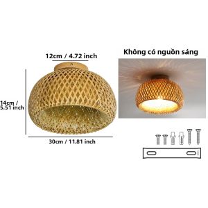 Parkson | Đèn Trần Tre Cổ Điển E27 Đèn Chùm Trong Nhà Khung Gỗ Đèn Trần Cho Gia Đình Phòng Khách Phòng Ngủ Chiếu Sáng