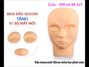 [Set 10 cái] Đầu manocanh học phun xăm + Bộ mắt môi đầu canh (Đầu ken phun xăm + Bộ mắt môi tháo rời)