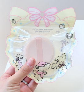 VOCE Velvet Makeup Puff Double-Sided Standing Flocking round Blush Powder Compact Special Non-Powder Eating Beauty Tool