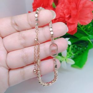 Gelang Tangan Rantai Wanita Prhiasan Titanium Premium Kokot Lobster Cap 750