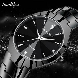 Sunlifex Jam Tangan Pria Kuarsa Klasik Bisnis Pria Tali Stainless Steel Jam Tangan Cowok Original (Free BOX+Kartu Garansi) COD