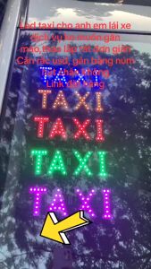 Đèn Led TAXI Thay Đổi 2 Màu Đèn Báo Chữ TAXI Gắn Kính Lái Ô Tô Led Chữ TAXI Đổi Màu Gắn Kính Lái