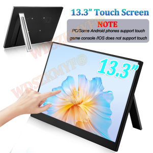 13.3inch Portable Touch Monitor Touchscreen 1.2K HDR Low Blue Light For XBox PS4 / 5 Switch Cell Phone PC Loptop Extension