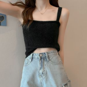 ผู้หญิง ผ้าพลัฌถัก เสื้อกั๊ก เล็ก สายคล้อง อุ่น แจ๊กเก็ต นุ่ม เสื้อตัวใน เสื้อสเวตเตอร์ หลวม สไตล์พอดี ส่วนประกอบวัสดุอื่น ๆ อื่นๆ