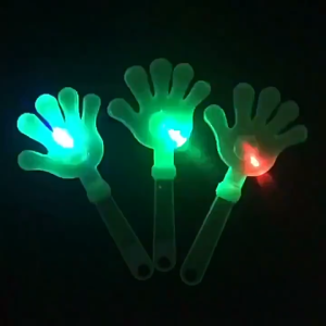 10Pcs LED Light Up Clapping Toy Bright Colored Fluorescent Hands Clapping Device Concert Noise Making Toys Halloween Game Props concert props