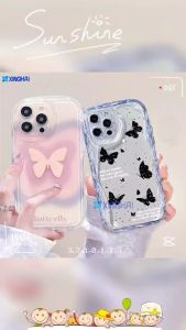 XingHai SoftCase  Infinix Smart 9 hot 50i  Smart 8  Note 30 Hot 30i 30 Play Note 12 G96 Hot 12 Play 11 Play 9 Play 10 Play Smart 5 Smart 6  Smart 7 Hot 20S Vintage and Colorful Butterfly 3D Wave Edge TPU Phone Case Cover