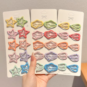 NING ZHOU | Colorful Flower Star Cloud Shaped Hair Clips for Girls