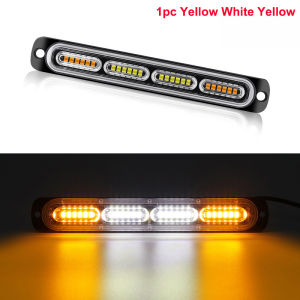 24 Led Strobe Warning Light Ultra Thin Truck Strobe Grille Lightbar Car Beacon Lamp Amber Traffic Signal Light Car Taillight