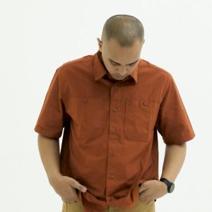MGee Kemeja Kerja Outdoor Lengan Pendek TRAVIS C027 Orange