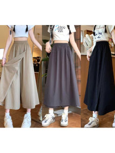 Plus Size Womens Clothing Loose Wide-Leg Casual Pants Female Summer Fat Sister Slim Looking Cover Wide Hip 3/4 Skorts Draped Pants