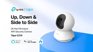 TP-Link Tapo C210 2K 3.0 Megapixel Pan/Tilt 360° Home Security Camera for Baby Monitor Dog Camera Motion DetectionCCTV Surveillance CameraIP CAM2-Way Audio Siren Night Vision Cloud & SD Card Storage Works Alexa & Google Home